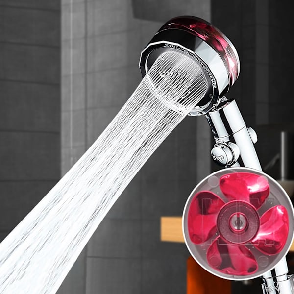 Propeller-Driven Duschmunstycke: Flexibelt & Vattensparande Silver