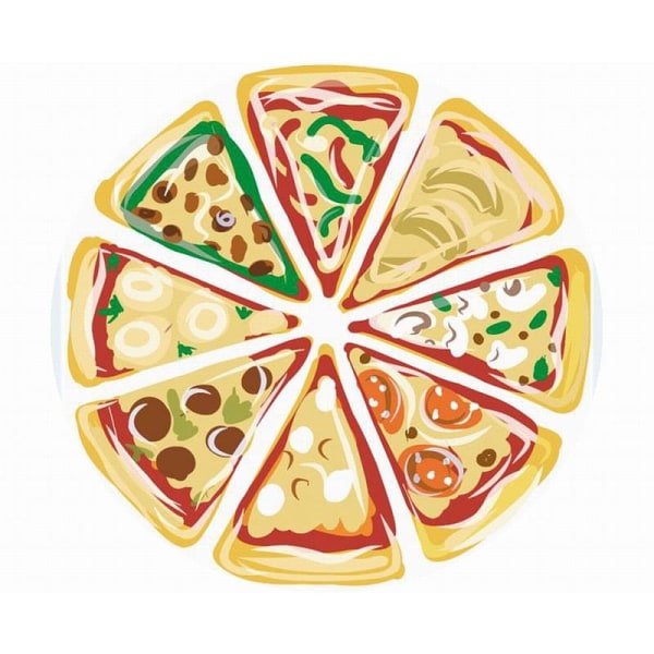 Strandsjal med Pizzadesign: Lätt, Mångsidig & Snabbtorkande MultiColor Nr.8