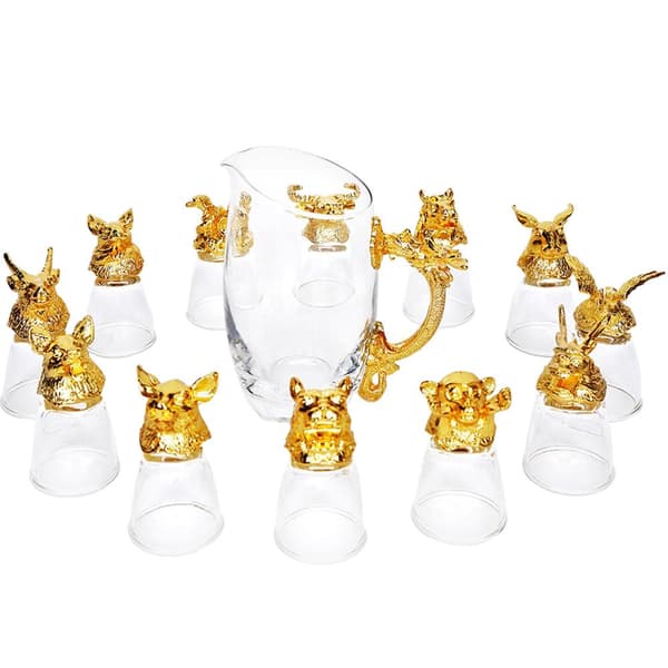 Unika djurformade glas och karaff - Skåla i stil! Transparent