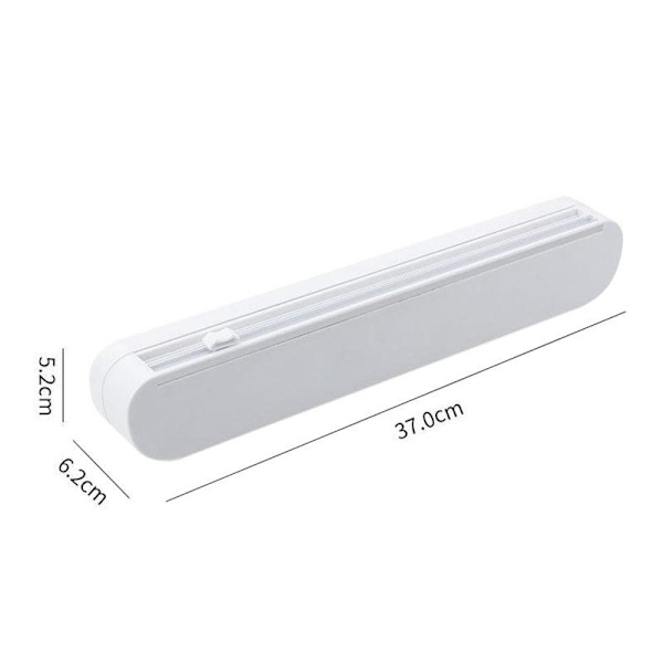 Smidig plastfolie dispenser - Enkel knapptryckning Vit