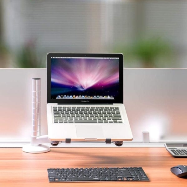 Elegant Laptop & Surfplatta Hållare - Skapa Utrymme & Stil Silver