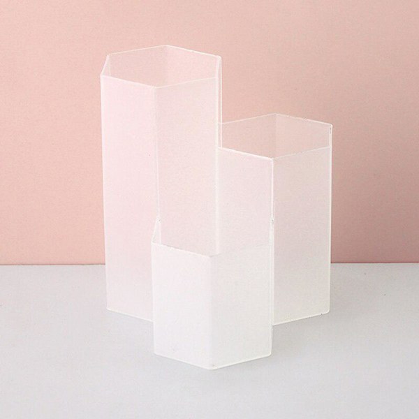 Elegant sminkborstar förvaringshållare i genomskinlig plast Transparent
