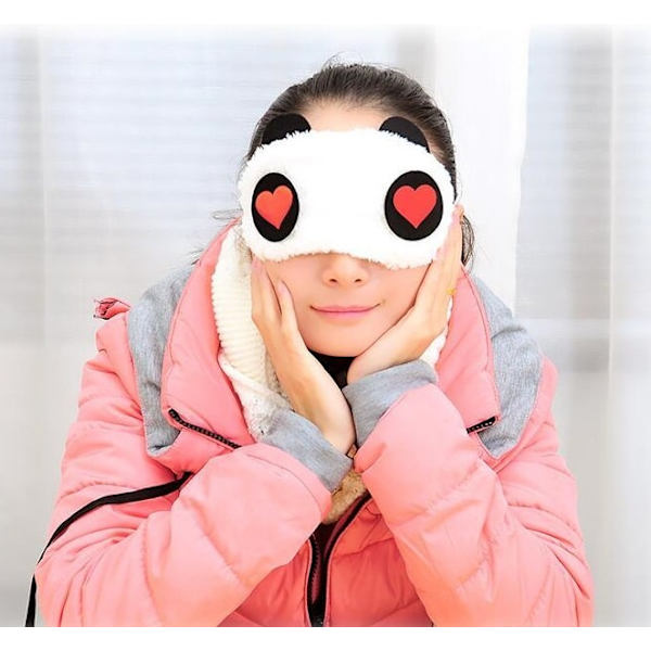 Fluffig sovmask för bättre sömn - Kär Panda multifärg one size
