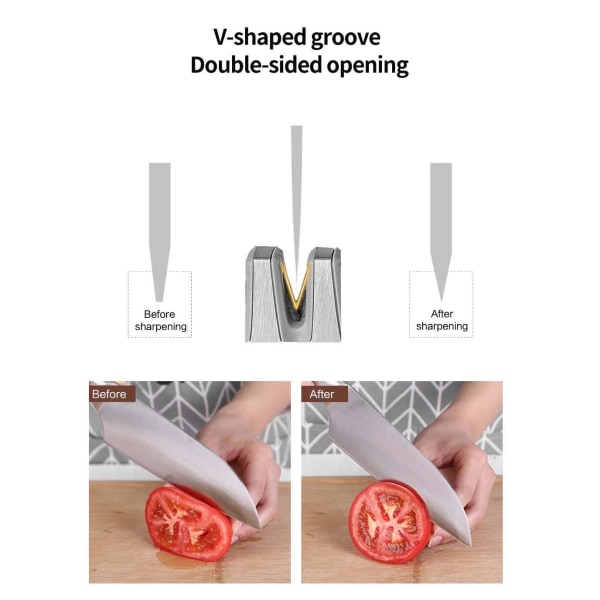 Mångsidig & Ergonomisk Knivslip: 3 Knivstenar + Saxsten grå
