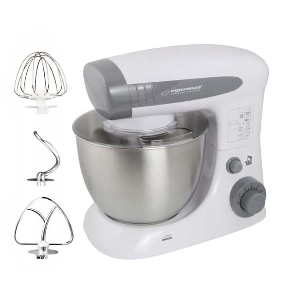 Kraftfull Köksassistent 800W - 6 Hastigheter, 4L Vit