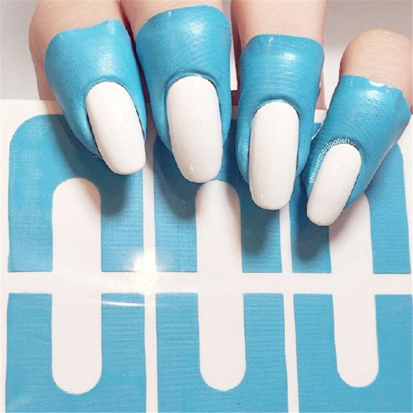 Perfekt Manikyr: Peel Off-Tape för Nagellack & Konst Svart