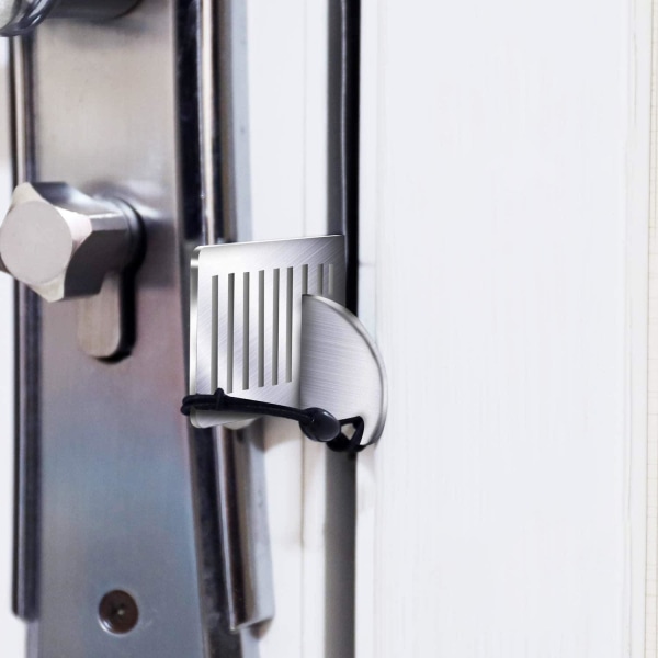 Extra Trygghet: Portabelt Säkerhetslås för Hotell & Hem Silver