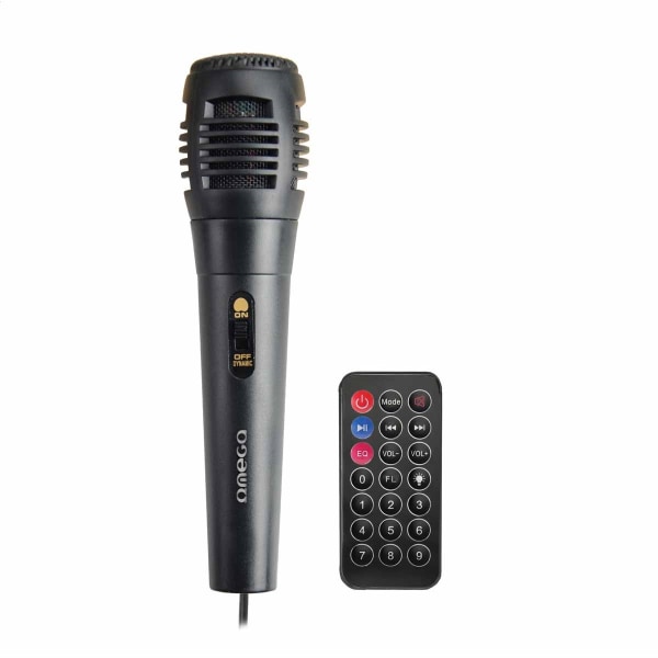 Trådlös Karaoke-Högtalare: Kraftfull, LED-belysning, 3000mAh Svart