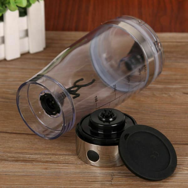 Elektrisk Proteindrink Shaker: Klumpfri, 450ml, Bärbar Transparent