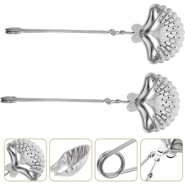 Elegant Snäckformad Tesil i Rostfritt Stål Silver