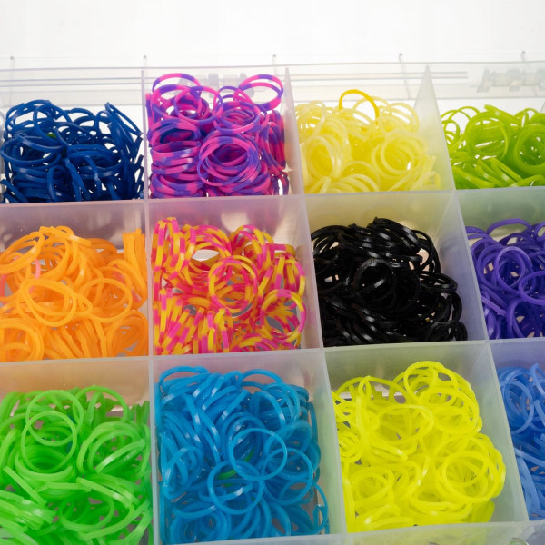 4400 Färgglada Gummiband: Skapa Armband & Figurer multifärg