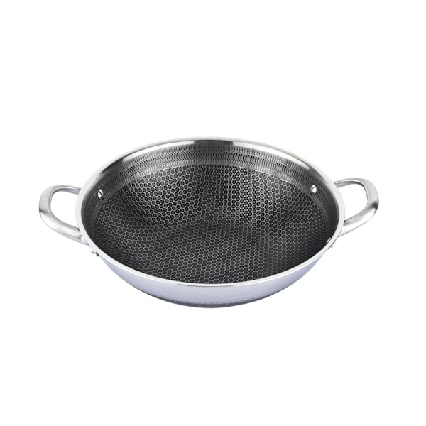 Wokpanna i rostfritt stål: Non-stick & repfri Svart