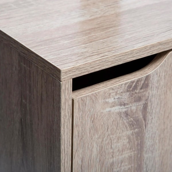 Modernt Nattduksbord i Naturmaterial: MDF & Furu grå