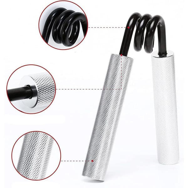 Stärk handleder & grepp med 45kg rostfritt stål grepptränare Silver