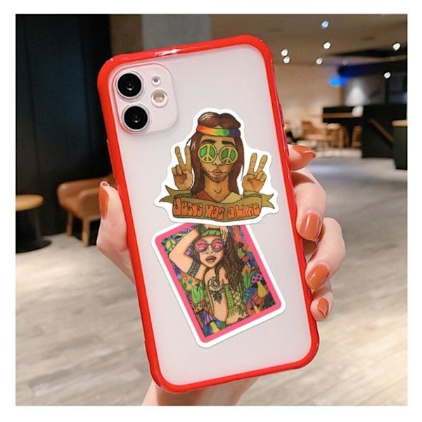 Hippie-Stickers: Förvandla din laptop, väska & mer! multifärg
