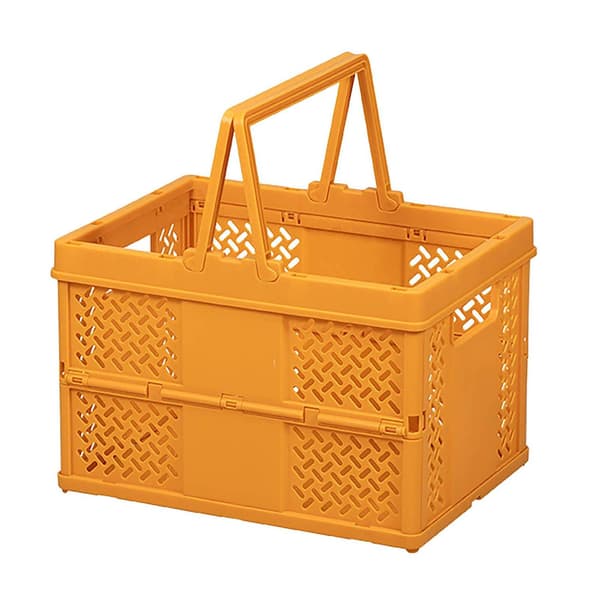 Smart & Mångsidig Förvaringskorg: Picknick, Leksaker, Badrum Orange