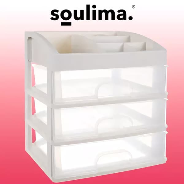 Organisera sminket med detta praktiska sminkställ multifärg