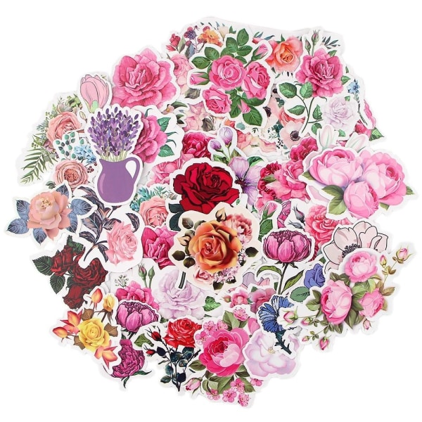 48 Rosa Ros Klistermärken: Dekorera & Personifiera multifärg