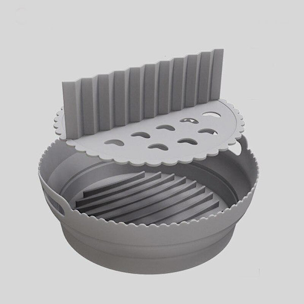 Återanvändbar Airfryer-form i Silikon grå