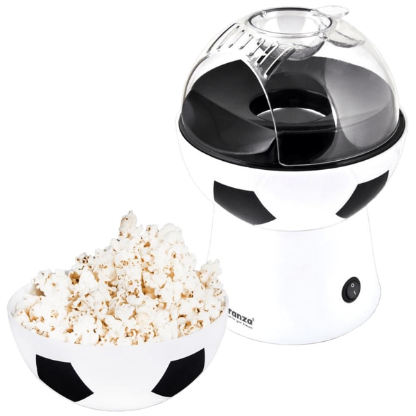 Hälsosam och läcker popcornmaskin i fotbollsdesign Vit