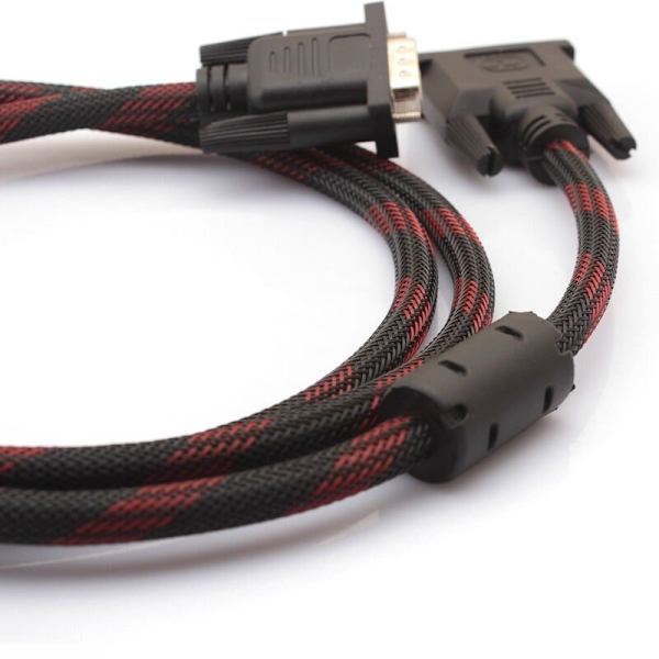 DVI till VGA Adapterkabel: Anslut enkelt & hållbart! Svart