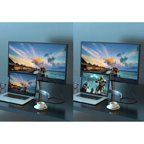 Imponerande 8K HDMI-kabel - 2m Längd, 48 Gbps Dataöverföring grå