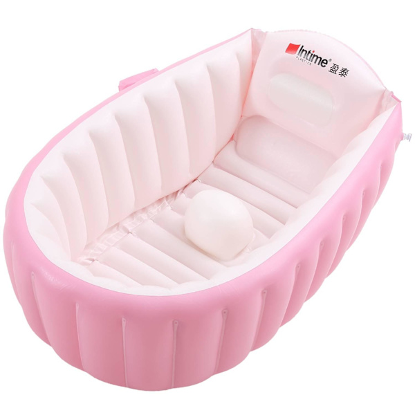 Uppblåsbart Babybadkar: Portabelt, Mjukt & Bekvämt Rosa