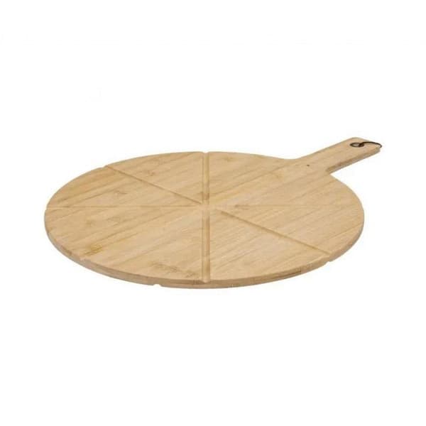 Skapa läckra pizzor hemma med skärbräda och pizzaskärare Bamboo