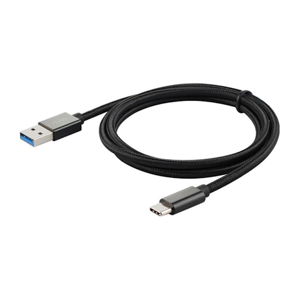 Snabb USB 3.0 till USB-C Kabel: Ladda & Synkronisera Enkelt Svart