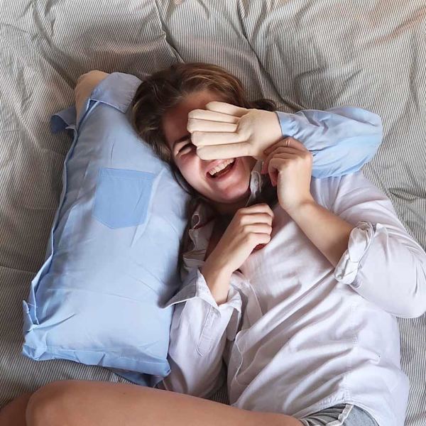 Bekväm Pojkvänskudde - Aldrig Domnande Arm Blå