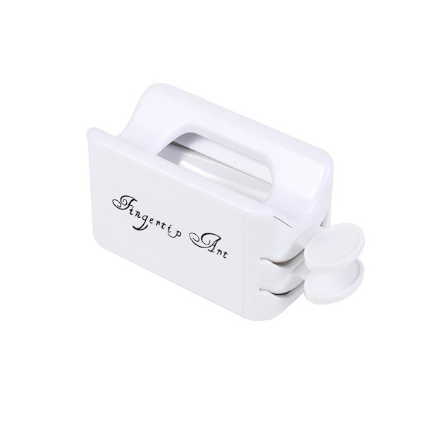 Glittrig manikyr med Smart glitterapplicering Vit