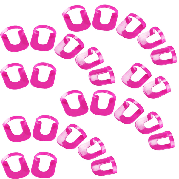Måla naglar utan kladd: 26 rosa fingerskydd i PVC Rosa