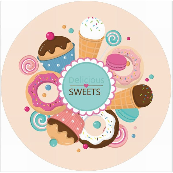 Strandsjal "Delicious Sweets": Sittunderlag & Säck i Ett MultiColor Nr. 4