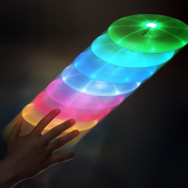 LED-Frisbee med 7 färger - Skapa en frisbeedisco-revolution! Vit