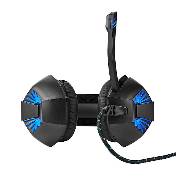 Gaming-headset: Stereoljud, LED & Justerbar Mikrofon Svart