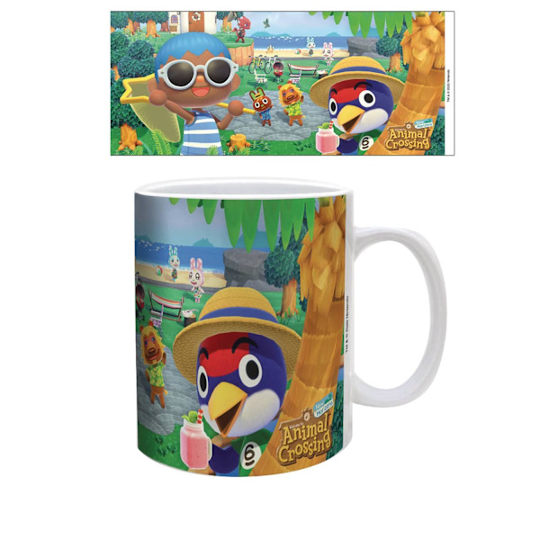 Dröm bort till din ö med en Animal Crossing-mugg multifärg