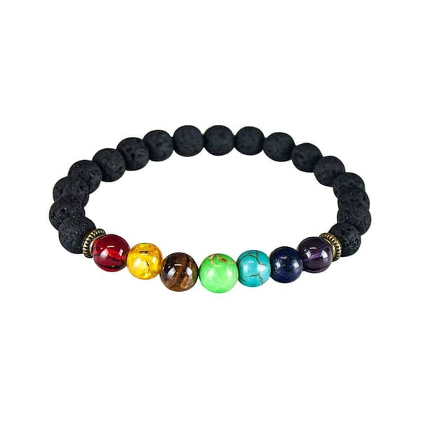 Balansera dina chakra med detta färgglada elastiska armband multifärg