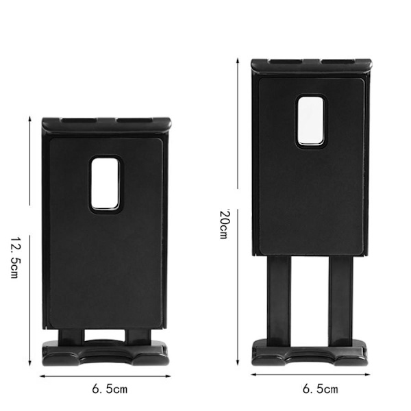 Universell Bilhållare 4-11" Surfplatta/Mobil, 360° Roterbar Svart