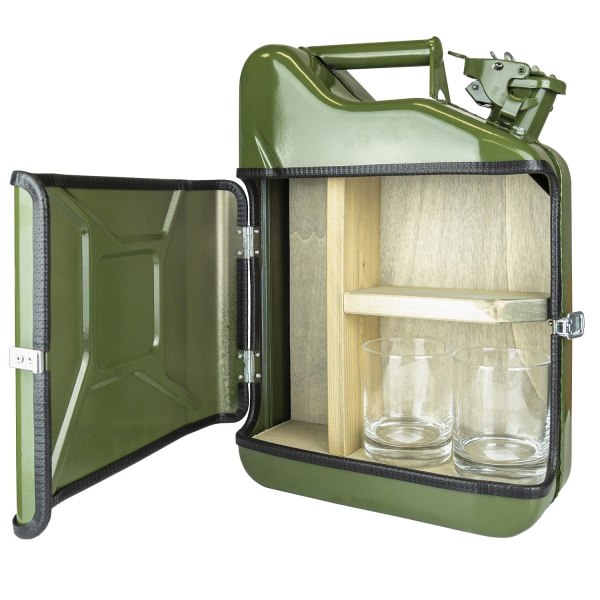 Vintage Bensindunk Minibar: Unik & Stilfull Grön