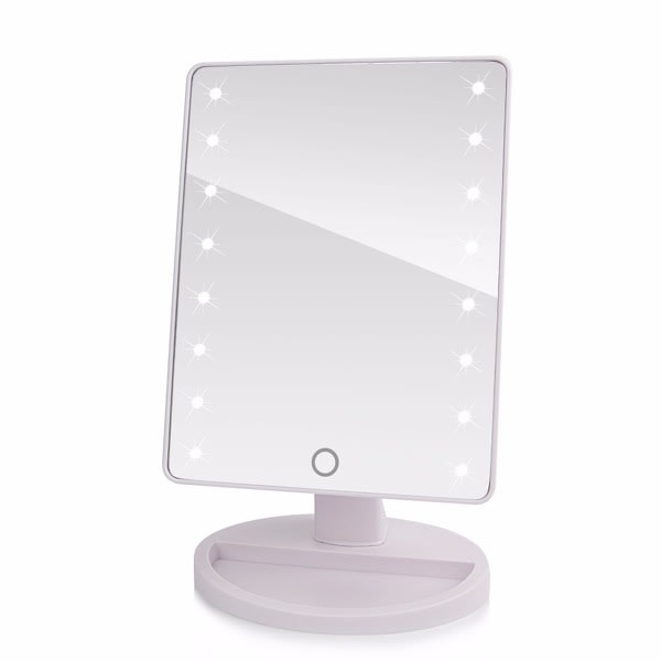 Portabel LED Sminkspegel - Roterbar & Justerbar Vit