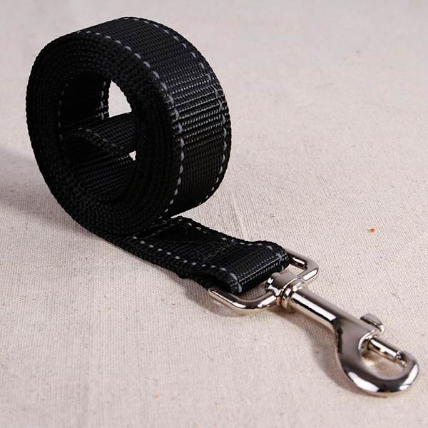 Slitstarkt Hundkoppel i Nylon & Stål - 125cm Säkerhet Svart