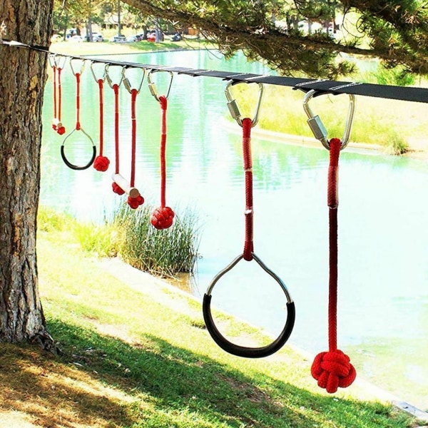 Ninjaträning Klätterbana: 6 Grepp, 12m Längd, 110kg Maxvikt multifärg