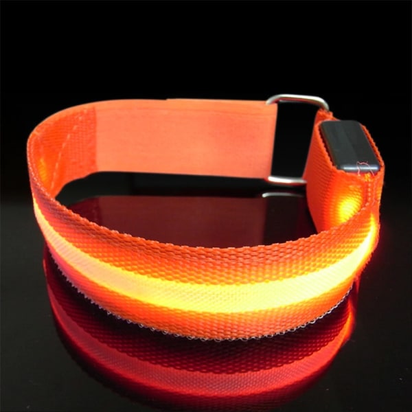 LED-Armband: Synlig i Mörkret, Säkerhet & Stil Orange