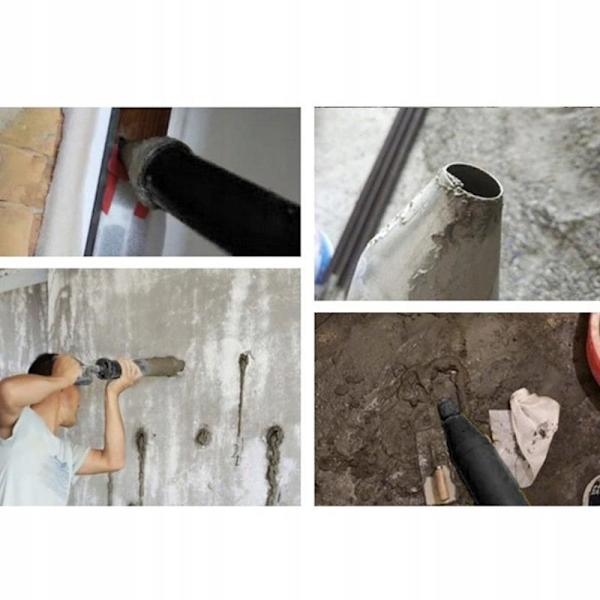 Cementpistol 850ml: Handhållen, Mekanisk, 4 Munstycken Svart