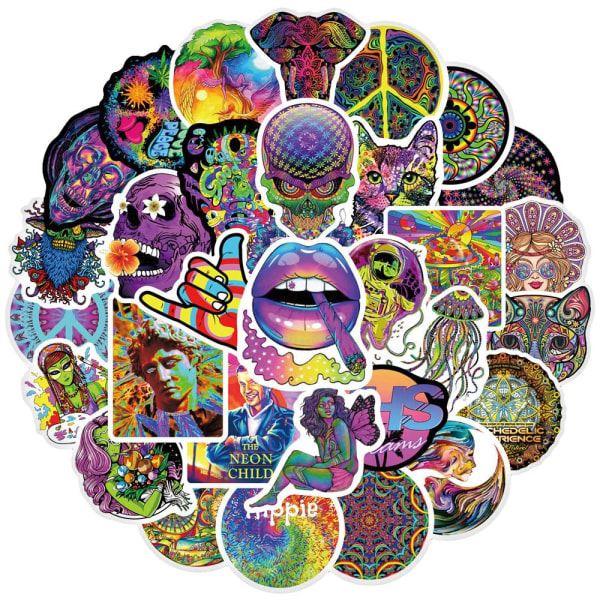 50 Klistermärken: Piffa Upp & Personliggör Ägodelar multifärg