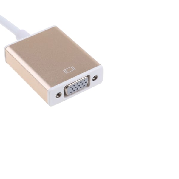 USB 3.1 Typ C-VGA-adapter: Plug & Play, Alu-design Guld