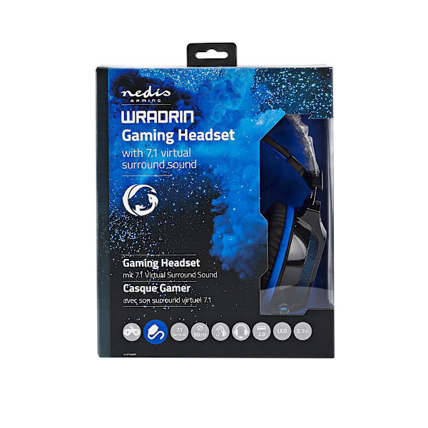 7.1 Surround Gamingheadset med Vibration & Klar Mikrofon Svart