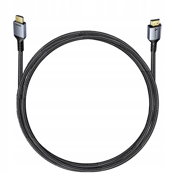 Imponerande 8K HDMI-kabel - 2m Längd, 48 Gbps Dataöverföring grå