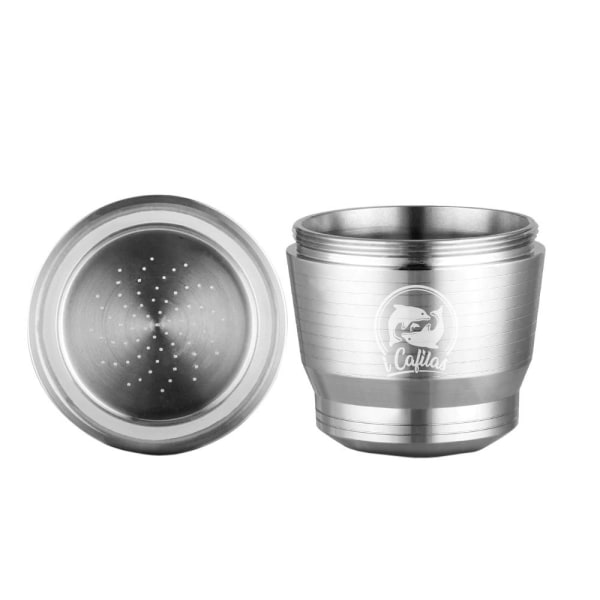 Återanvändbar Nespresso-kapsel: Miljövänlig & Kompatibel Silver