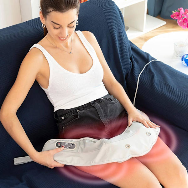 Tappande massageapparat med värme - Ergonomisk design grå